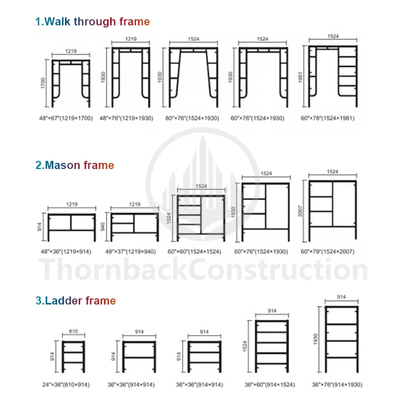 Q235 Steel Construction Frame Scaffolding Set 6m Foldable Mobile Ladder with Galvanized Plank for Warehouse and Workshop Use