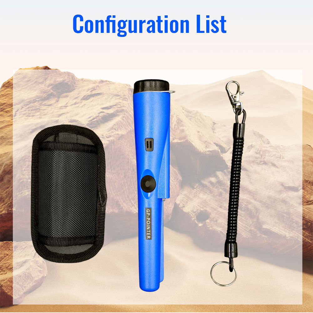 Detector de metais portátil Pro GP-Pointer com pulseira IP66 à prova d'água e LED para caça ao tesouro e exploração ao ar livre