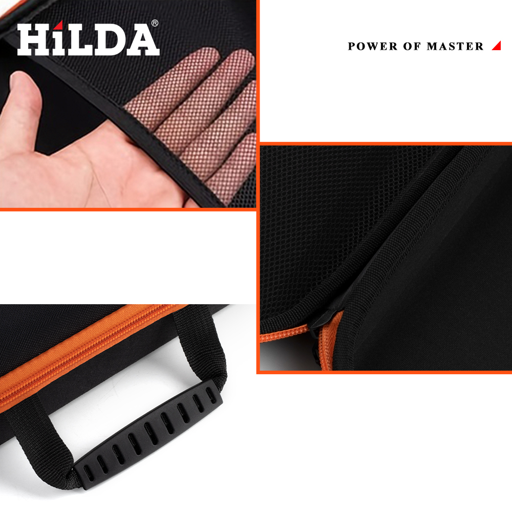HILDA Storage Bag Oxford Bag Organizer Multi Functional Handbag Electrician Drill Bag Zipper Bag with Mesh Shockproof 가방 Gift