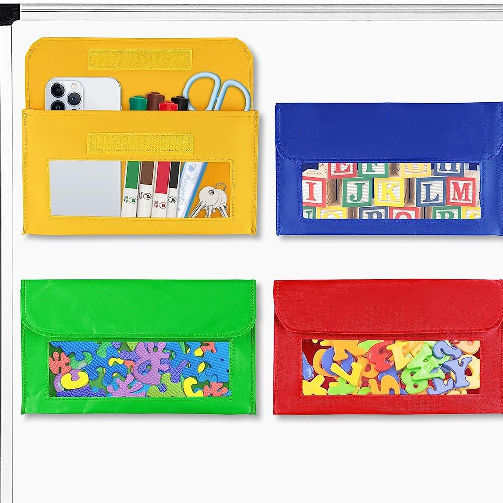 School Supply Classroom Storage Pockets Magnetic Universal Teacher Resource Pockets Durable Whiteboard Bag Classroom