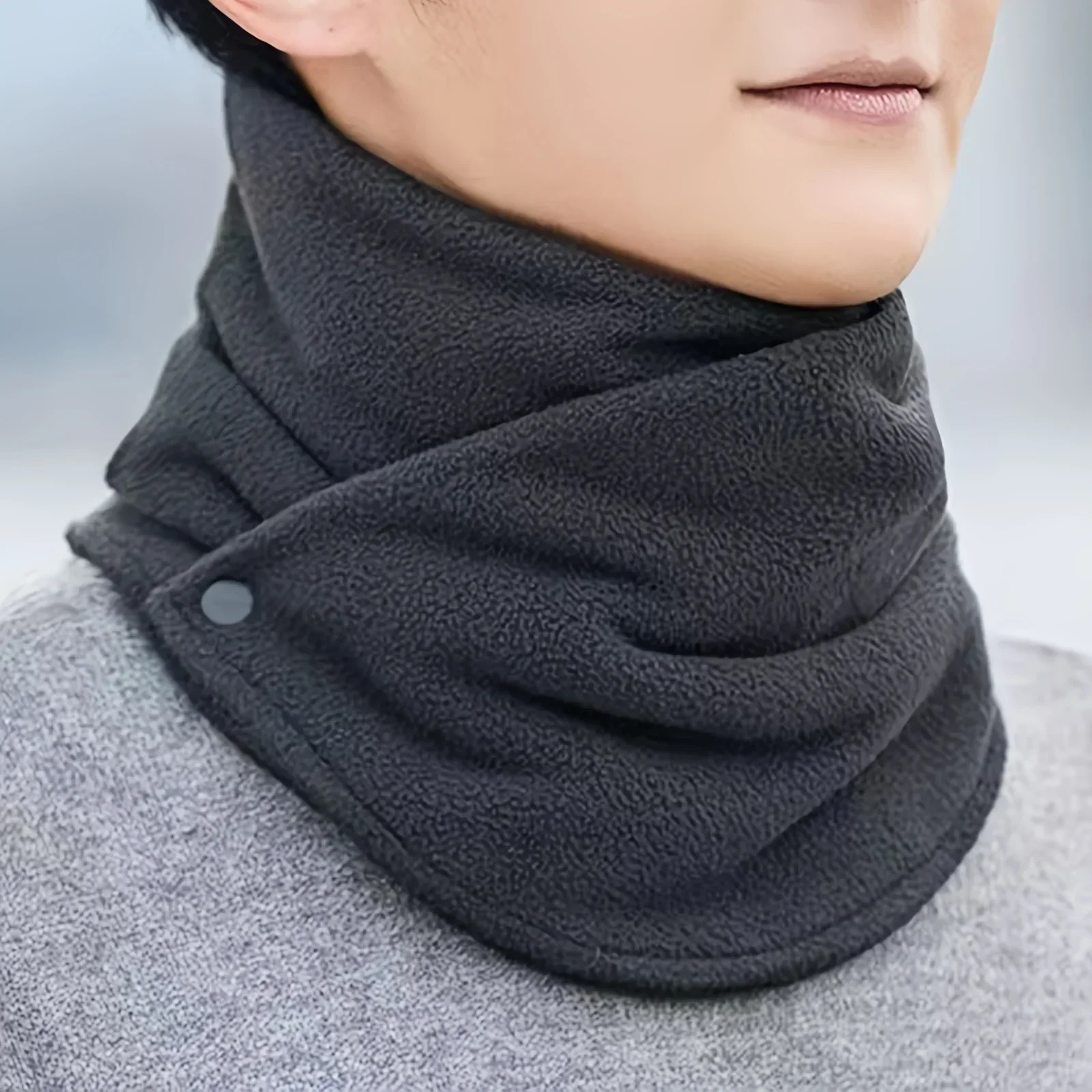 Nowy polar jagnięcy damski szalik zimowy ciepły sztuczny kołnierz szalik pluszowy bib snood damski wiatroodporny otulacz ochrona szyi polar