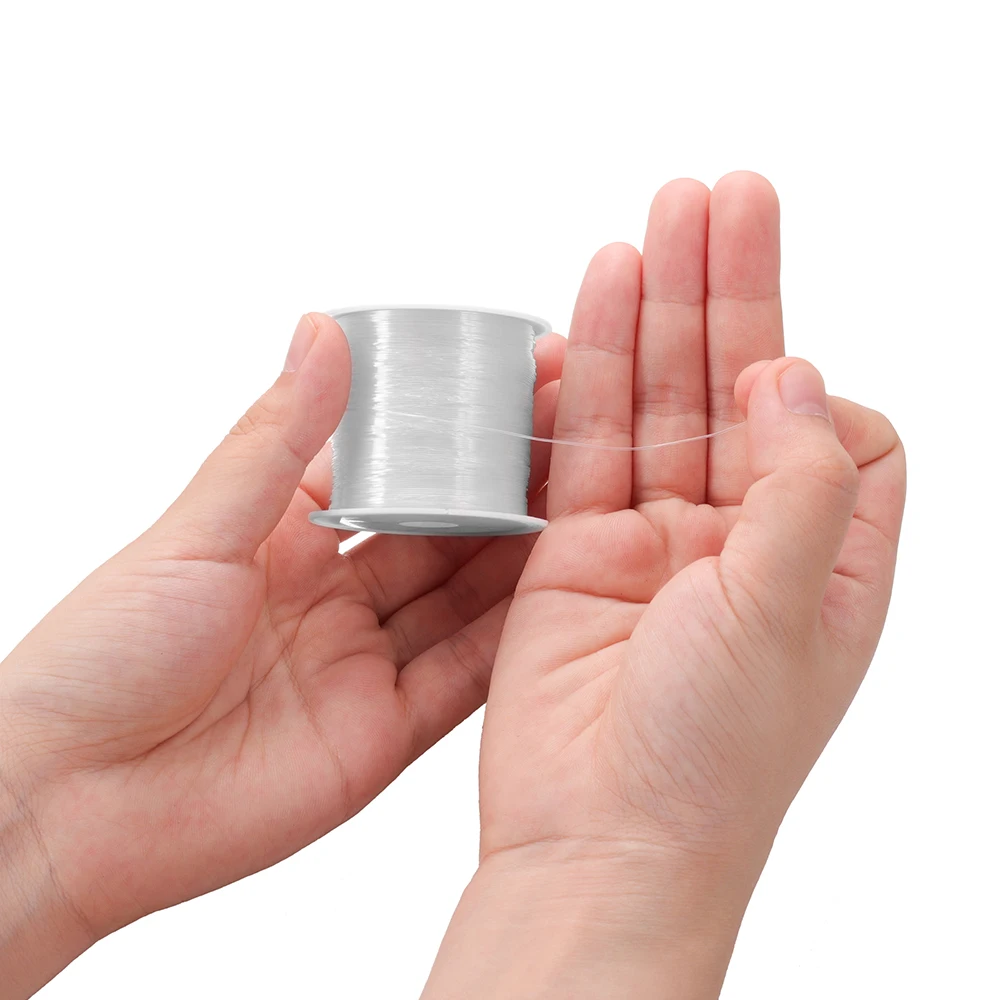 Cordon de Bracelet Transparent, 2 pièces, pour la fabrication de bijoux et de colliers, pour fil à coudre