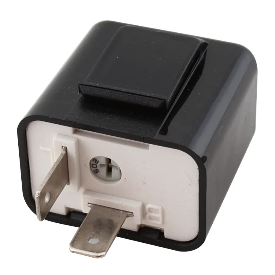 2Pin รถจักรยานยนต์ LED Flasher Relay ปรับความถี่ไฟเลี้ยว 12V ไฟกระพริบ Flasher Relay สําหรับมอเตอร์ไซด์ Accessorie