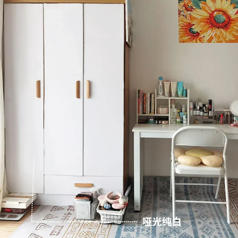 แผ่นพีวีซีไวนิลกาวในตัววอลเปเปอร์ตกแต่งเฟอร์นิเจอร์สีขาวแบบ DIY สติ๊กเกอร์ติดผนังกันน้ำ