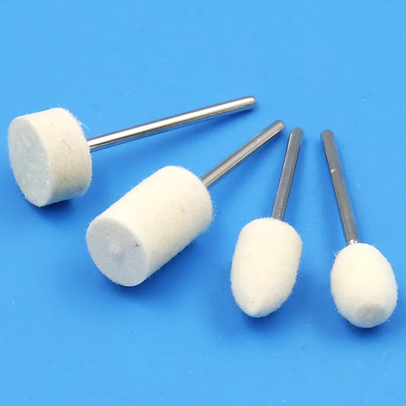12PCS Wool Felt Polishing Wheel 8-11.8mm Outer Diameter 2.35mm Shank for Rotary Tool