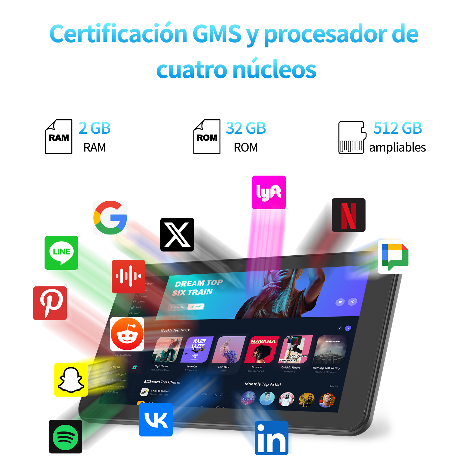 PRITOM 7 polegadas Tablet PC 32 GB Android 11 com processador Quad Core HD IPS Display Dual Camera WiFi com estojo protetor PU