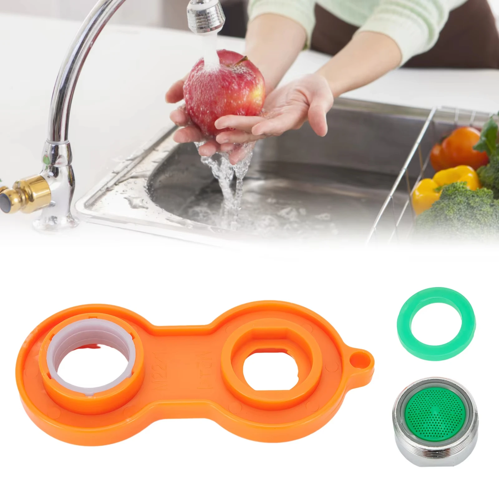 Rafford 11-teiliges Set wassersparender Wasserhahnbelüfter, austauschbarer Filter, gemischte Düse, M24, 24 mm Gewinde, Badezimmer-Wasserhahn, Bubbler-Zubehör