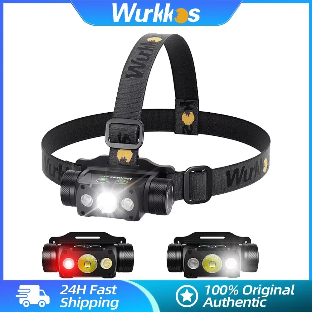 Wurkkos-linterna de pesca HD50 21700, Faro de 4000LM, IP67, EDC, luces LED para acampada y senderismo, XHP50.3 HI + LH351D + 660nm, cola magnética