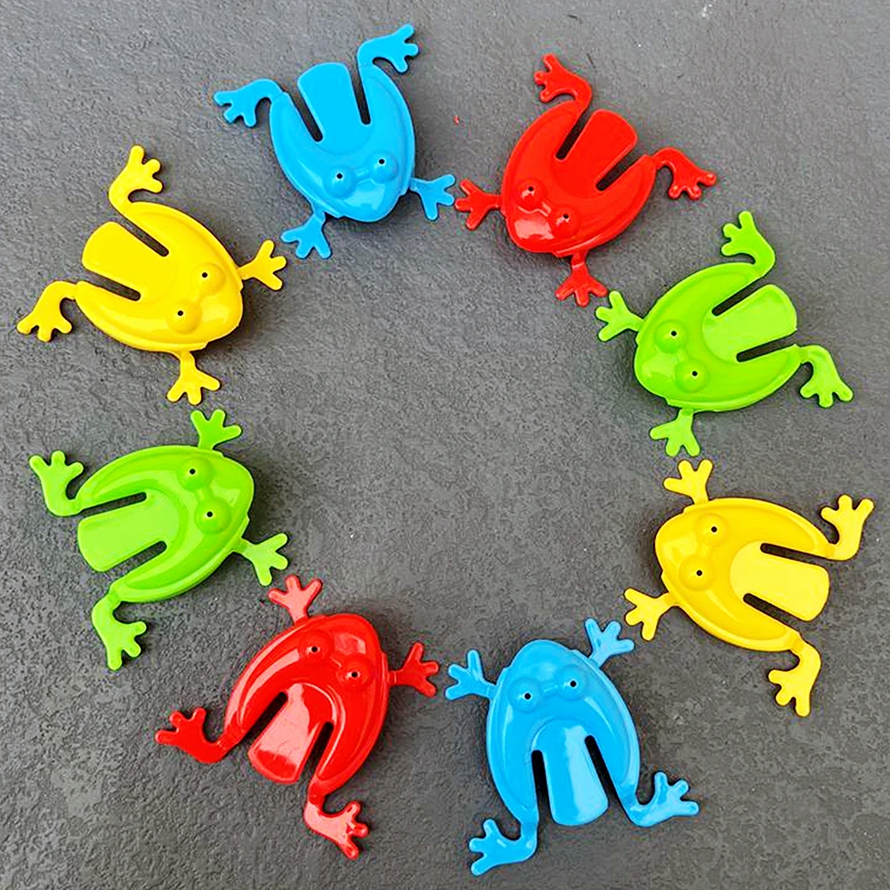 30 Uds Mini Color caramelo saltando salto rana rebote Fidget juguetes clásicos para aliviar el estrés niños recuerdos de fiesta de Navidad premios