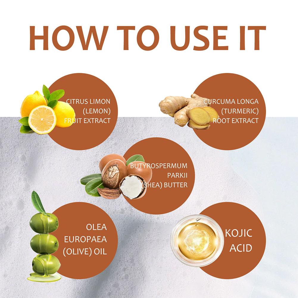 コウジ酸を配合したターメリックソープ,スキンケア用,自然な輝き,鈍い,穏やかで清潔さを改善,オイルコントロール,コウジ酸,100g