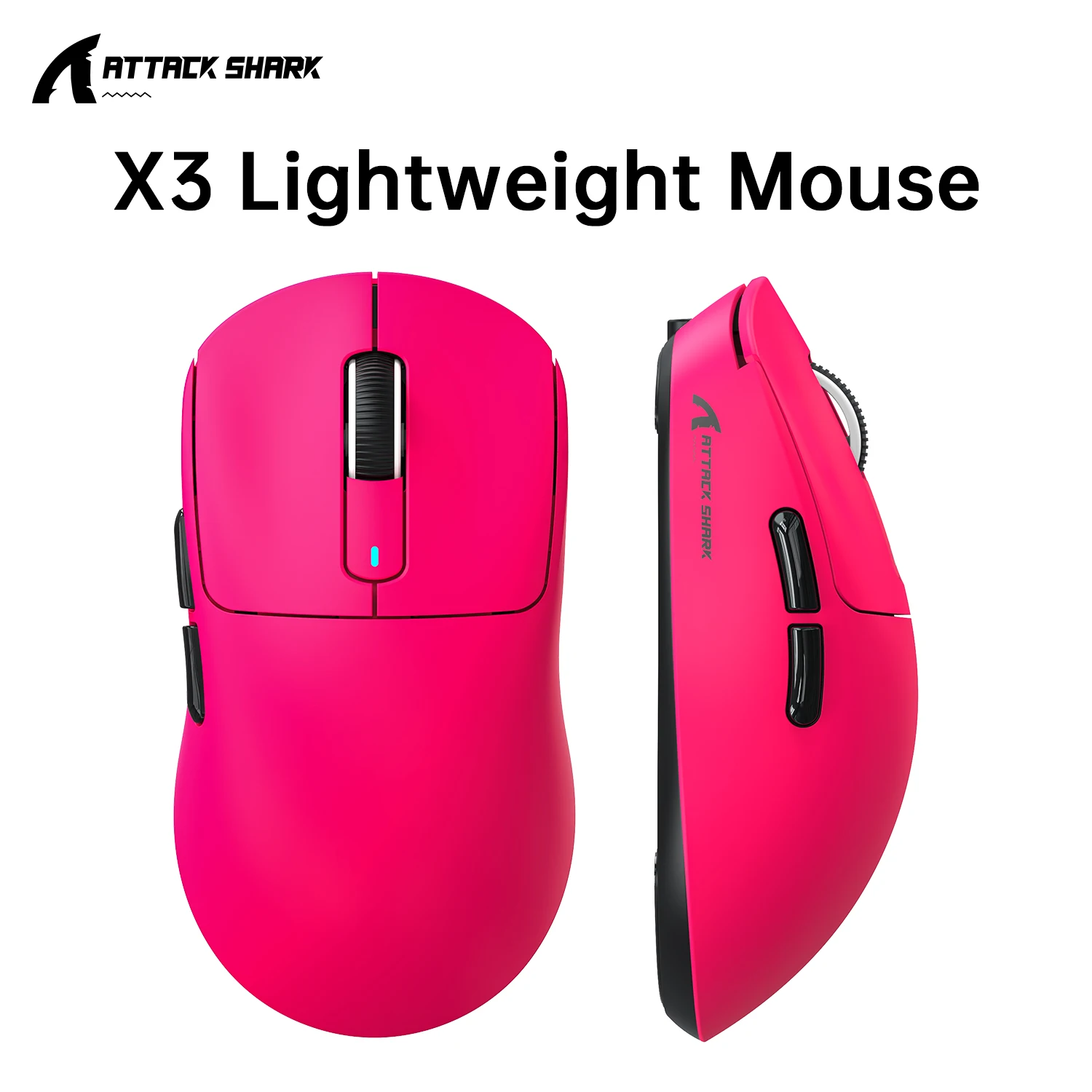 ATTACK SHARK X3 Mouse leve sem fio Bluetooth conexão tri-mode, PAW3395, mouse Macro Bluetooth para jogos