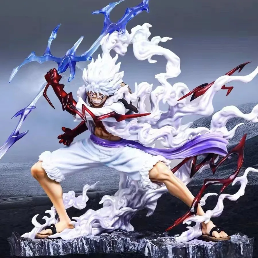 25ซม.One Piece Raidenห้าเกียร์Nica Lightning Luffy Action Figureรูปปั้นตุ๊กตาของเล่นคอลเลกชันตกแต่งของเล่นของขวัญ