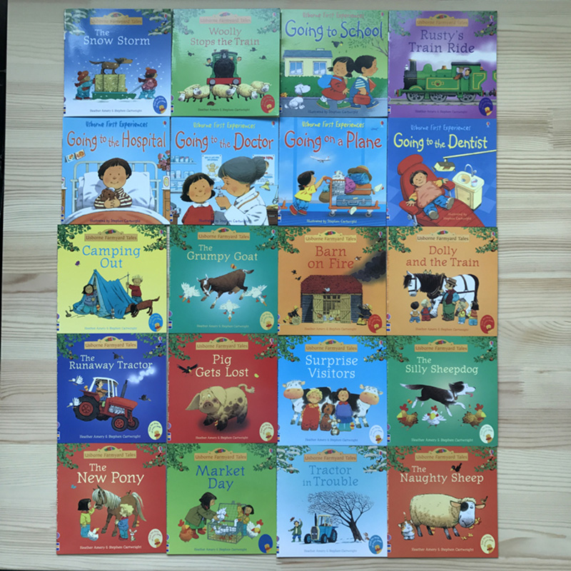 20 หนังสือ/ชุด 15X15 ซม.เด็ก Usborne หนังสือภาพเด็กทารกที่มีชื่อเสียง Story ภาษาอังกฤษหนังสือเด็ก Educativo Infantil