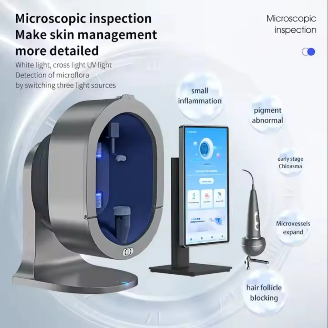 AISIA Q1 3D AI Анализатор кожи лица Обнаружение проблем кожи Диагностика 8-спектр Профессиональный анализ Оборудование для салонов красоты