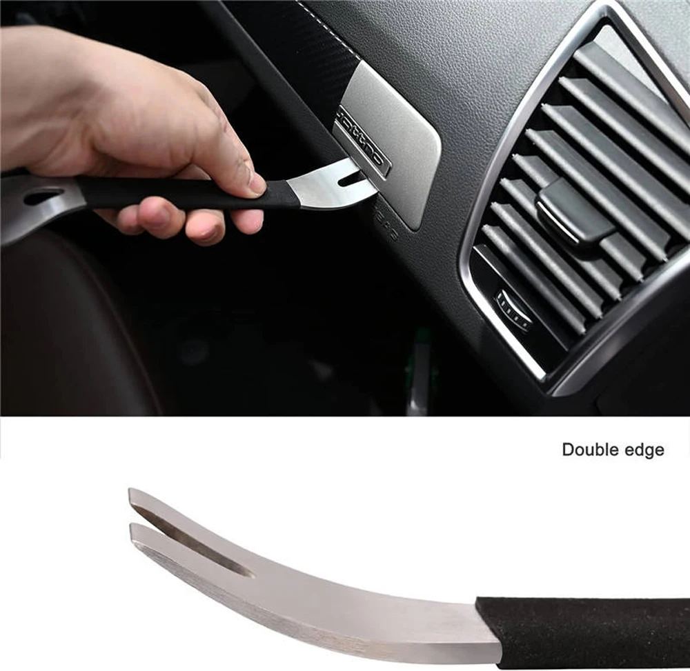 ใหม่รถภายในคลิปแผง Trim ติดตั้งเครื่องมือกําจัดสแตนเลส Pry PLATE Conversion เครื่องมือติดตั้ง