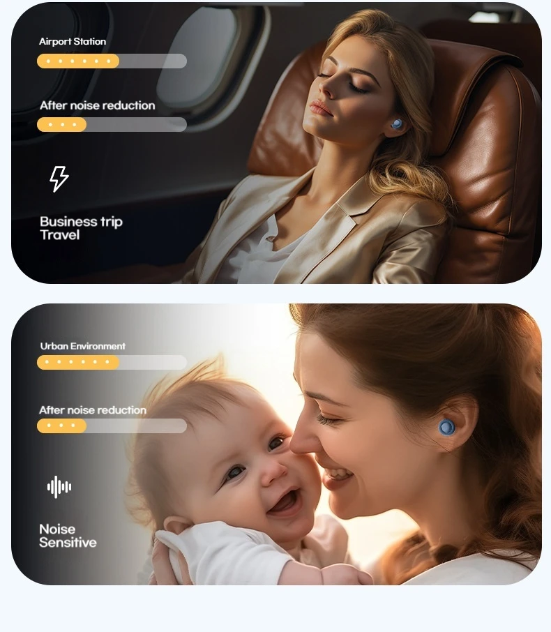 Silicone Ear plugs Sleep Noise Reusable EarPlugs Hearing Protection Super Soft Anti noise Earplug for Sleep Concerts Travel Work