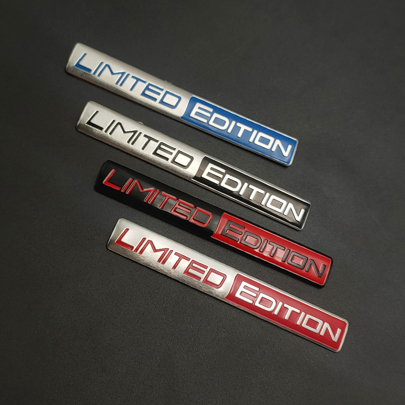 Logotipo de aluminio, emblema de edición limitada, pegatina para maletero de coche, insignia para calcomanías de motocicleta, accesorios de decoración para afinación de coche
