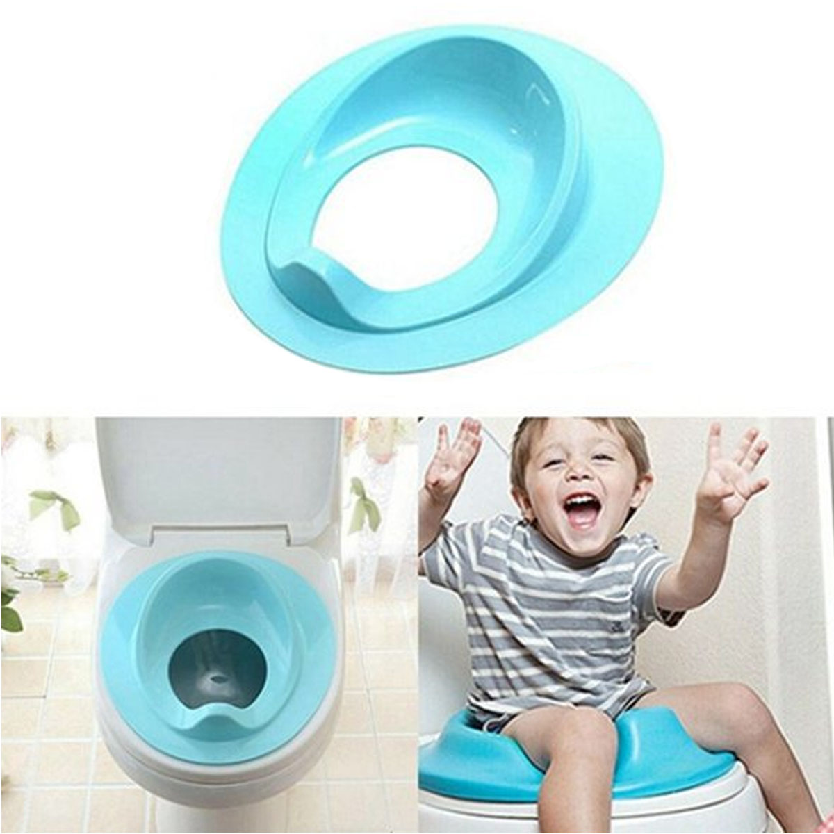 Baby Toilette Töpfchen Trainings sitz Kinder Töpfchen Sitzpolster rutsch feste Spritz schutz Baby Töpfchen Kissen blau