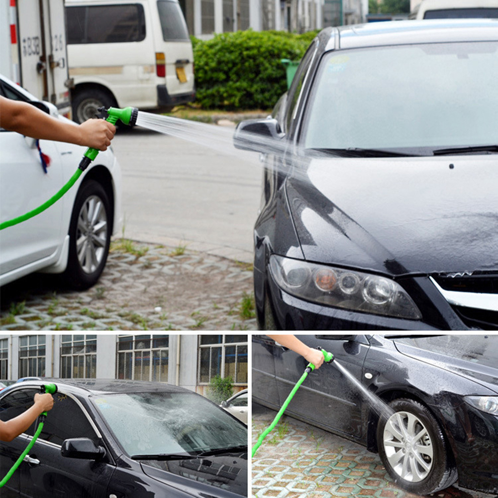 Tubo dell'acqua da giardino Espandibile Doppio connettore in metallo Bobina in PVC ad alta pressione Tubi dell'acqua magici per lavaggio auto dell'irrigazione dell'azienda agricola del giardino