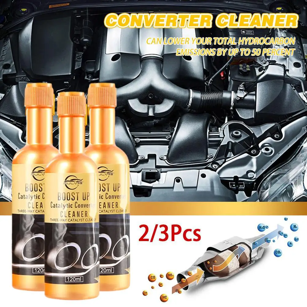 3 個 120 ミリリットルプロモーション車の触媒コンバータクリーナー自動車エンジン CSV クリーンアクセル触媒簡単クリーナー