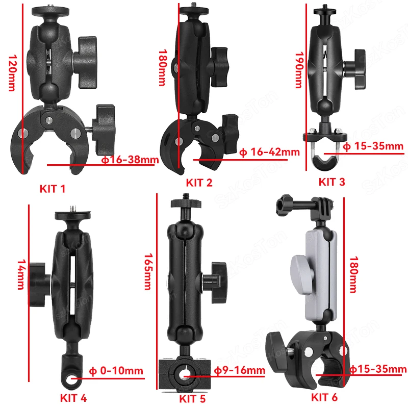 For GoPro 13 12 11 10 Motorcycle Bicycle Holder Handlebar Mount Bracket For Insta 360 X5 X4 DJI OSMO 360 Action 5 Pro Accessory