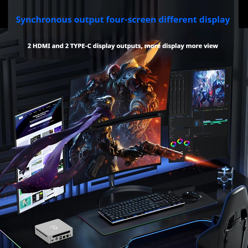 Genmachin AMD Ryzen7 7840HS Ryzen9 7940HS 미니 PC Win11 DDR5 32GB 6400Mhz RAM M.2 2280 SSD WIFI6 BT5.2 데스크탑 pc 게임 컴퓨터