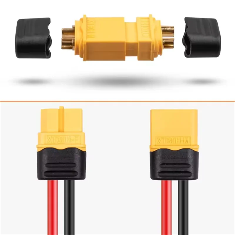 5/10 pares xt60h conector plug com bainha habitação fêmea/macho xt60 plug para rc lipo bateria carros drones avião