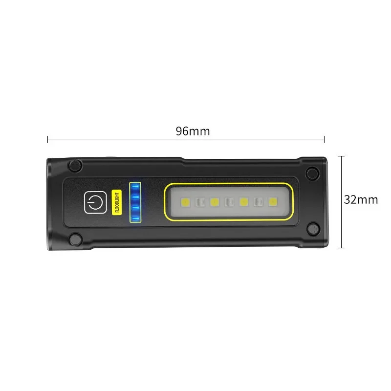 MINI tragbare wiederaufladbare LED-Taschenlampe für den Außenbereich, Notfall-Service-Lampe mit magnetischer, leistungsstarker Taschenlampe mit großer Reichweite zum Angeln