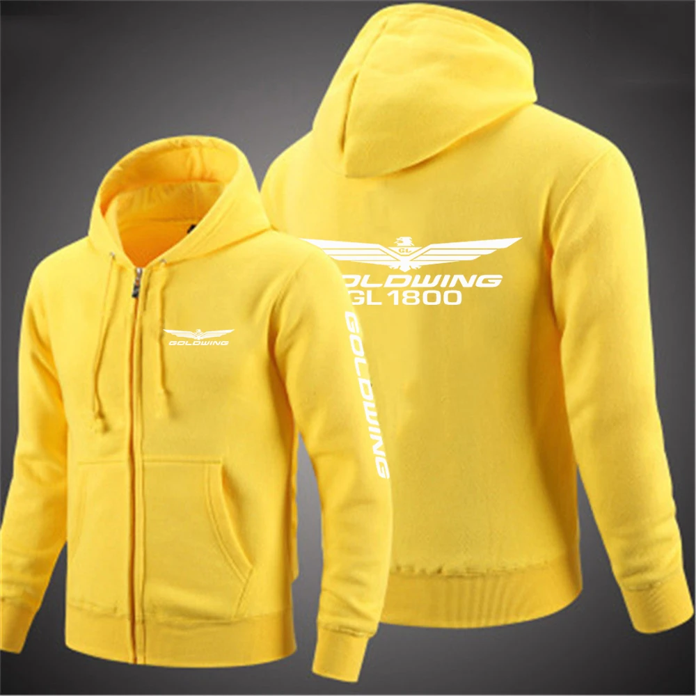 Goldwing GL1800 motocicletas japonesas 2023, nueva Sudadera con capucha con estampado de Color sólido para hombre, sudaderas de ocio, abrigos con capucha y cremallera, chaquetas con cremallera, Top