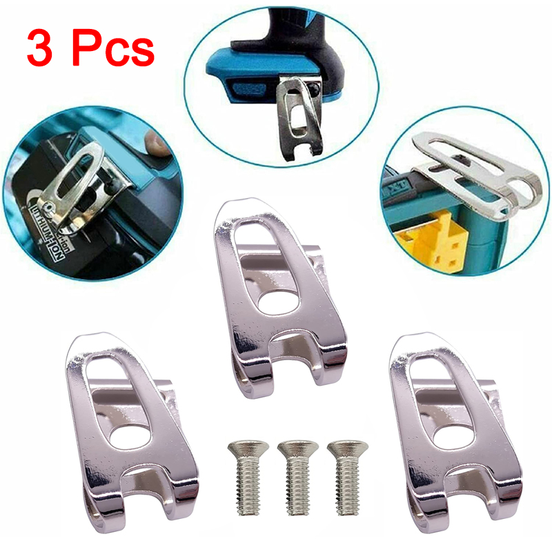 Gancho de Clip para cinturón, 3 ganchos y 3 uds., juego de tornillos para taladros inalámbricos Makita 18V LXT, accesorios de herramientas eléctricas, 1/2/3 Uds.