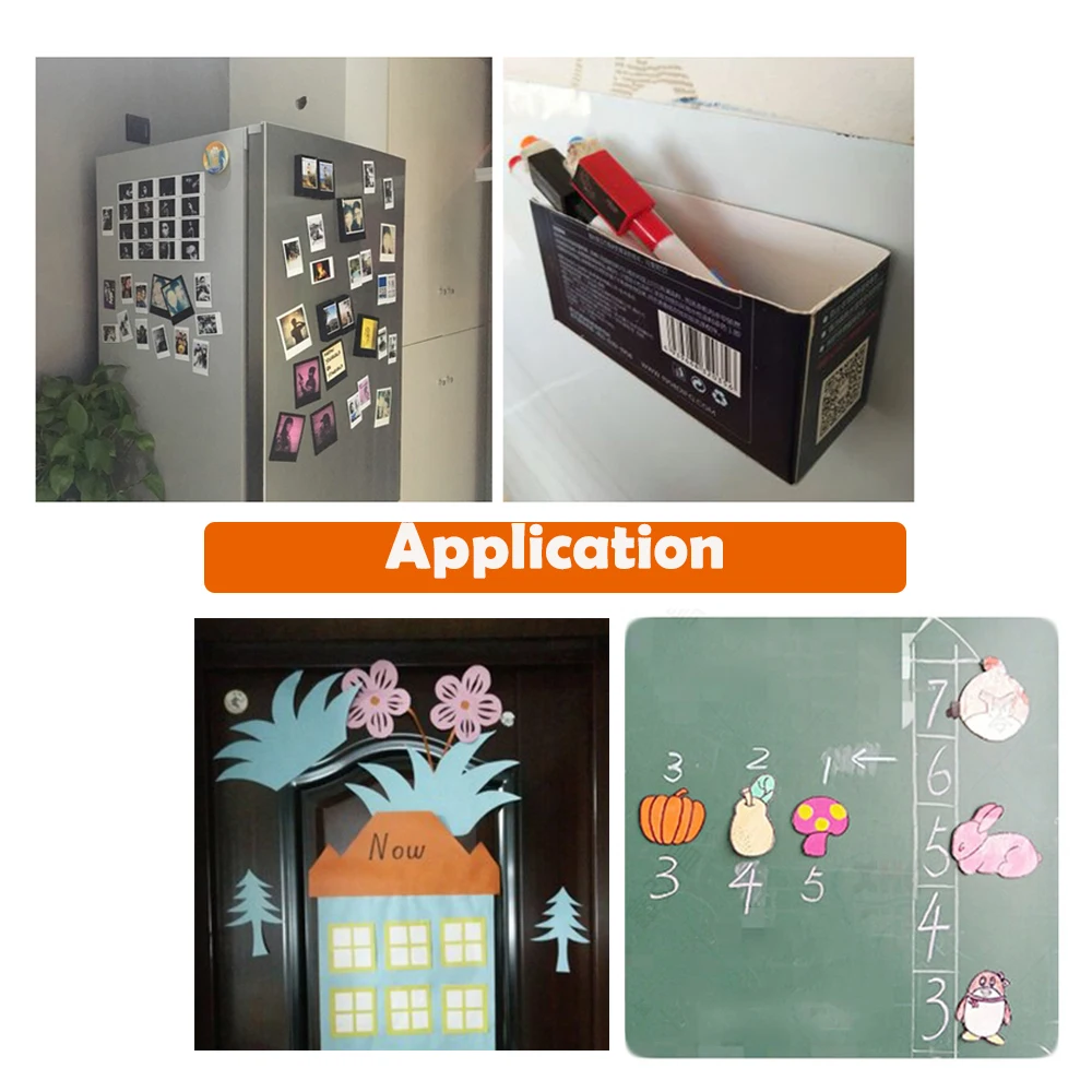 Cinta magnétique autoadhésive flexible10-50mm ancha 1.5/2mm gruesa 1m Para manualidades, imanes bricolage nevera, decoración magnétique.