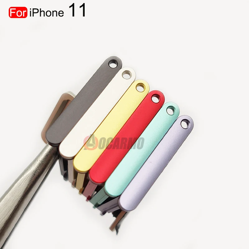 Porta-bandeja do cartão SIM para apple iphone 11, simples e duplo slot peças de reposição, 1 conjunto