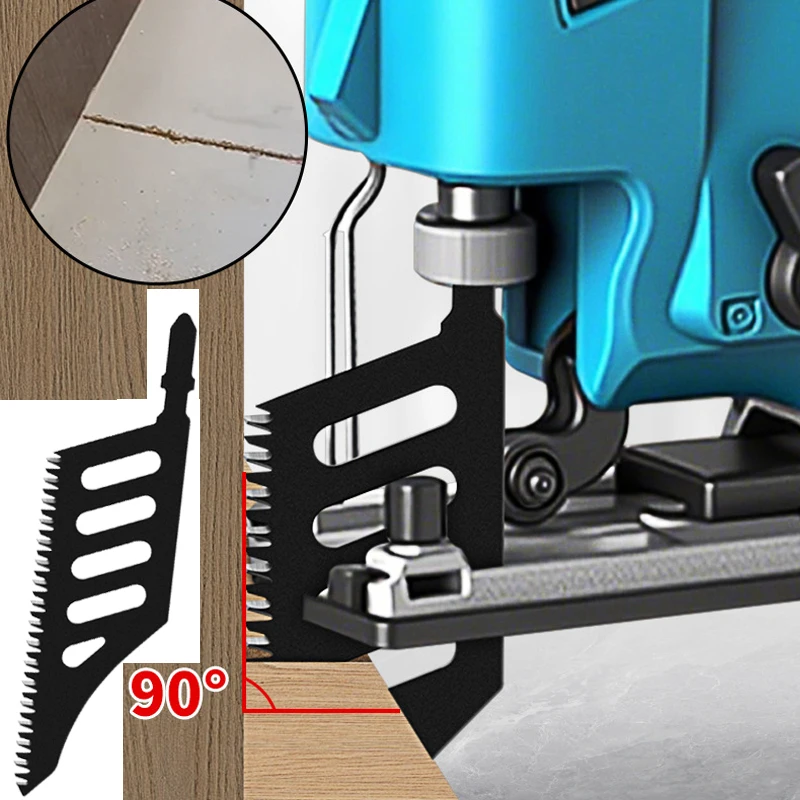Decoupeerzaagblad Extra lange, zware scrollzaagbladen T-schacht fijne grove tanden voor hout aluminium strakke ruimtes