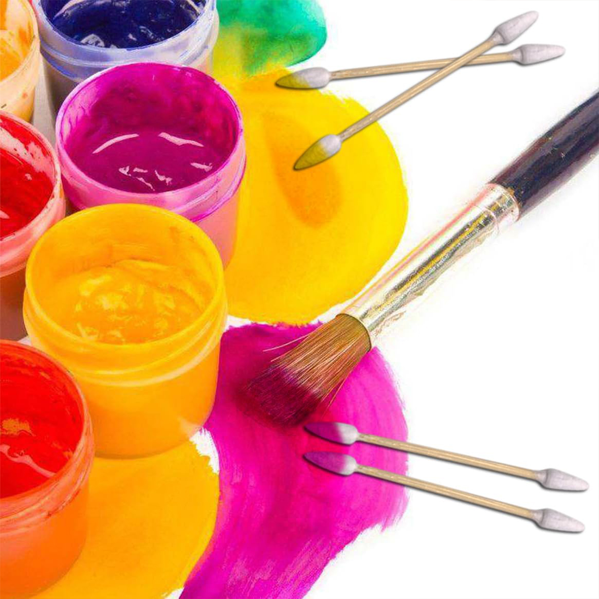 Pointed Tip Cotton Swabs, Precision Tip Cotton Swabs, Pet swabs, Bamboo Sticks and Double Pointed, for Outdoor, Makeup, Care.