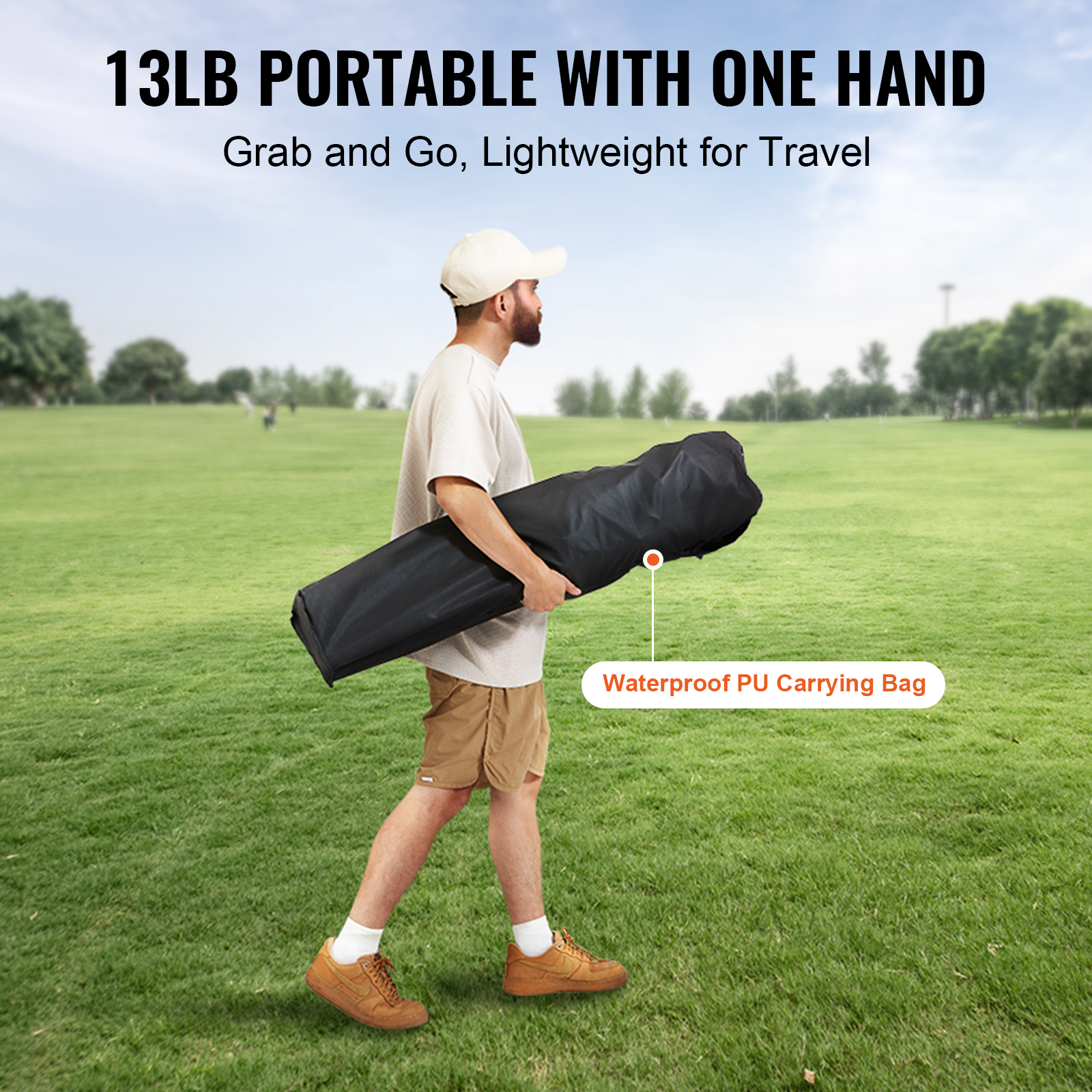 VEVOR Chaise de Camping Pliante Siège Pliant Portable Extérieur Pêche Randonnée