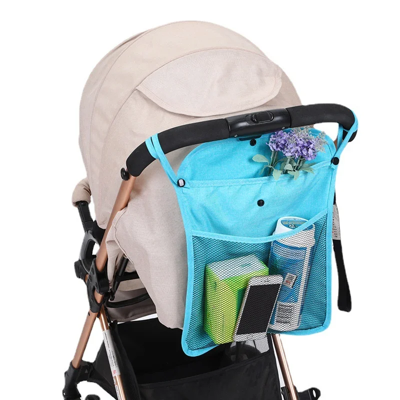 Baby Stroller Bag Mesh Hanging Storage Bag Baby Trolley Organizer Diaper Storage Seat Pocket Carriage Bag Stroller Accessories