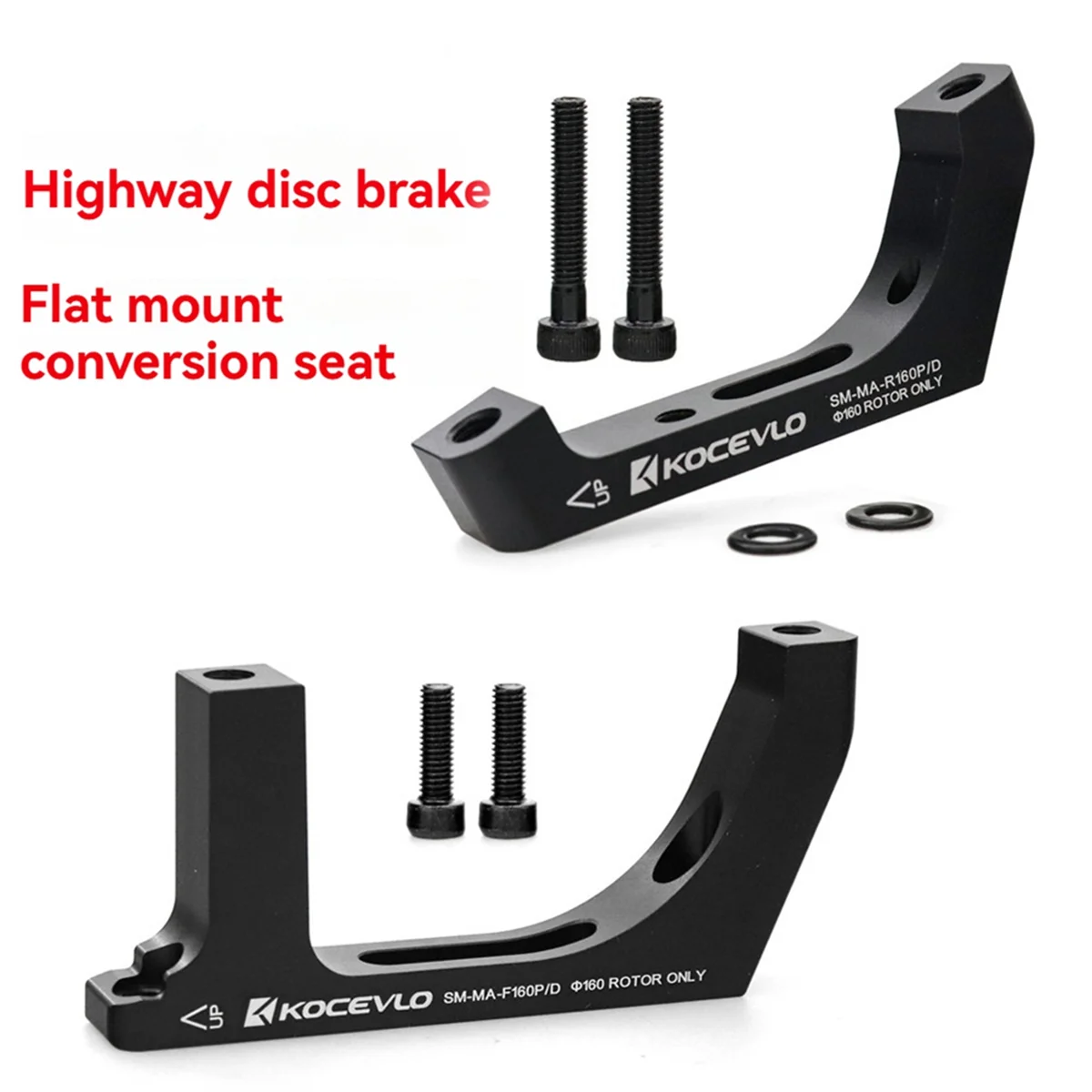 Adaptador de pinza de montaje plano A71P para freno de disco de carretera con rotor de 160 mm FM a PM 140 trasero
