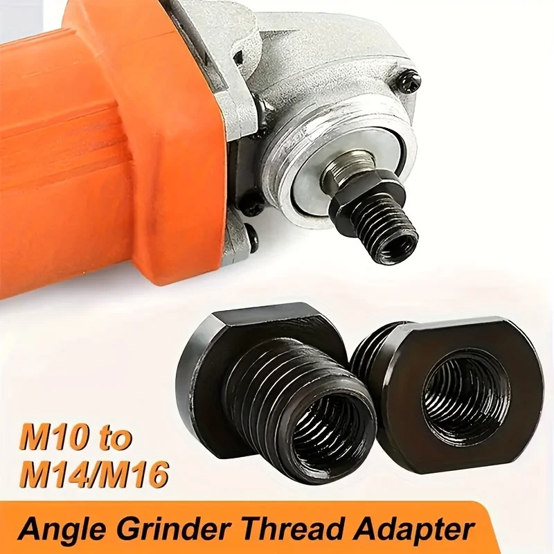Haakse slijperbevestigingsadapter, M10 naar M14/M16, zwarte snelwisselpolijstmachine-interfaceconnector Praktische draadconverter