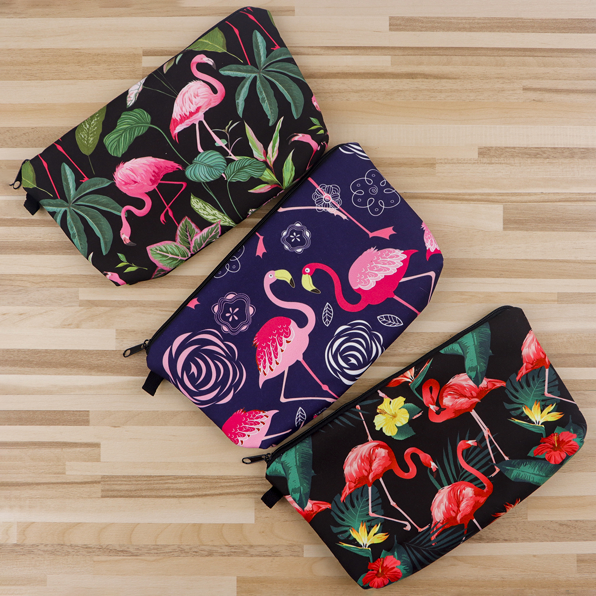 Cute Animals Storage Flamingo Cat Organizer Makeup Bag Cosmetic Pouch Large Travel Cosmetic Bag Makeup Accessory