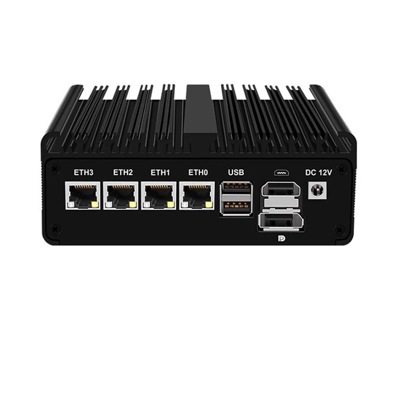 Fanless pfSense Firewall Soft Router J4125 N5105 N150 4x i226-V 2.5G LAN NVMe Barebone Mini PC HDMI2.0 DP AES-NI OPNsense Win11