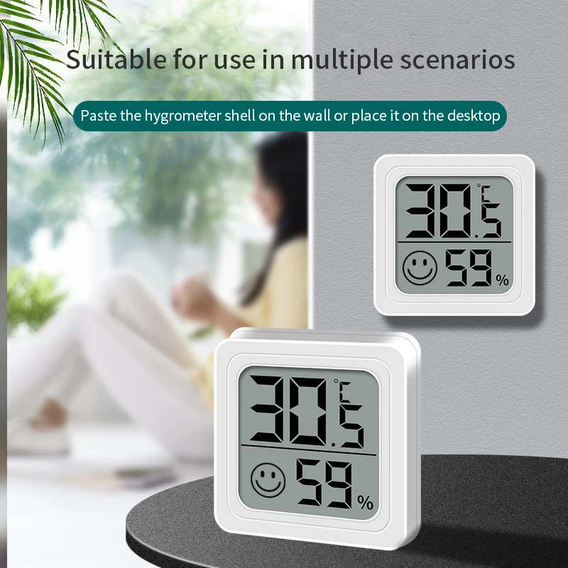 LCD Digital Thermometer Hygrometer Indoor Room Electronic Temperature Humidity Meter Sensor Gauge Weather Station For Home ﻿