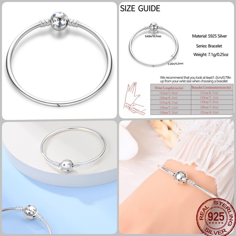Pulseras originales de plata 925 de 17-20CM con forma de corazón y circonita, pulsera infinita compatible con abalorios DIY, regalos de joyería de cumpleaños, gran oferta