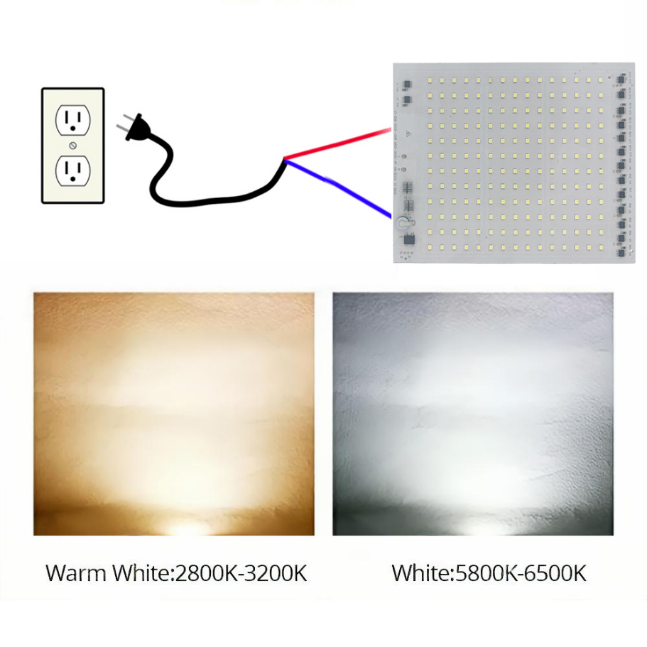 220V Lumen 200W SMD2835 ชิป LED Matrix LED COB 10W 20W 30W 50W สําหรับอุปกรณ์แสงสว่าง Spotlight Floodlight หลอดไฟ LED DIY