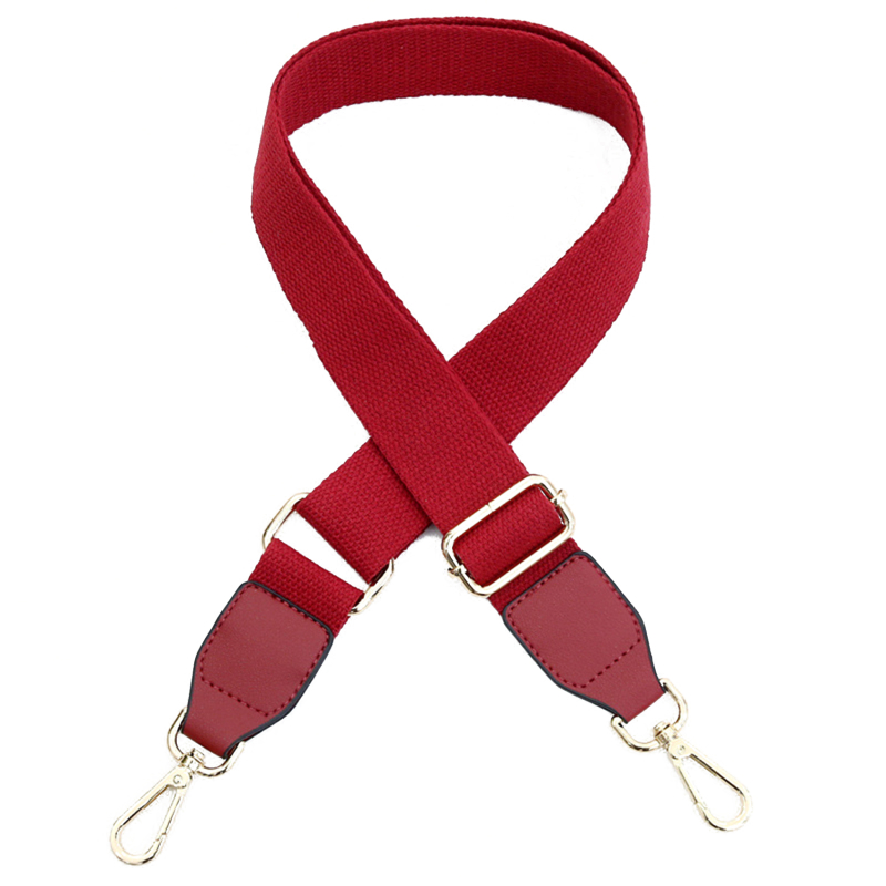 Correas anchas de hombro, correas de algodón de Color sólido, correa de cuero Pu ajustable para bolso de mensajero, suministros de accesorios