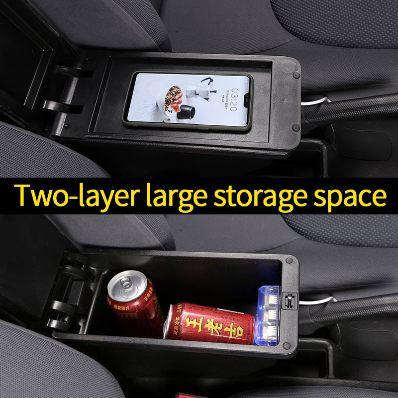 プジョー用カーアームレストボックス,インテリア,センター収納ボックス,特殊アーム,USB,改造部品,カーアクセサリー,2008