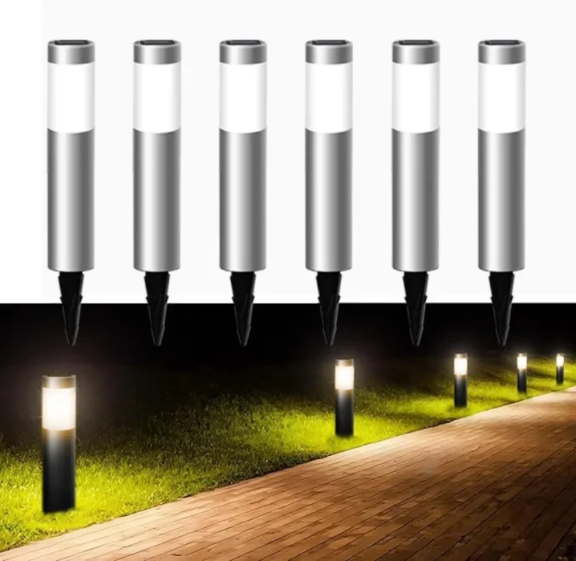 1/2/4/6 Uds. Lámpara de pie Solar impermeable Sensor de movimiento patio trasero lámpara de césped para jardín al aire libre paisaje camino