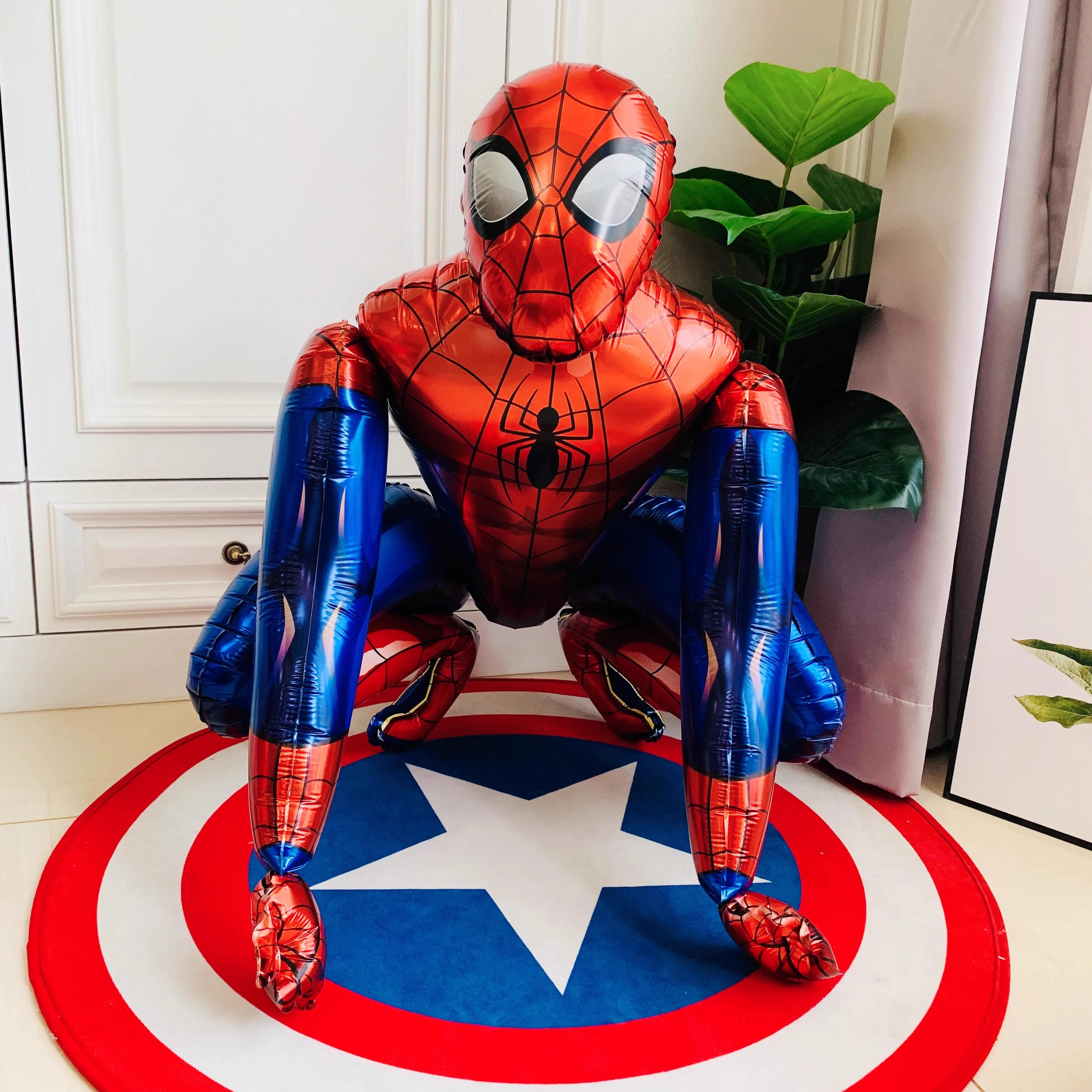 3D Spiderman Iron Man Standballon Mittelgroß für Kinder Kleinkind Junge Babyparty Geburtstag Party Dekoration Aufgeblasene Luft Globos