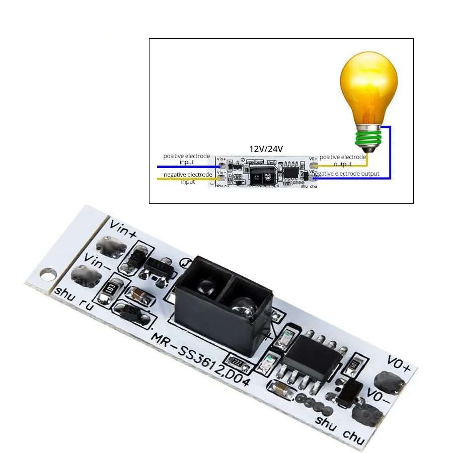 スマートスイッチモジュールセンサーモーション検出器指ハンドスイープセンサーdc 12v 24v 3a最大36wパワーライトスイッチ