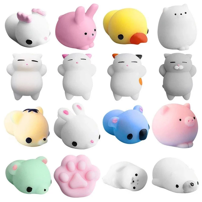 Mochi Squishy ของเล่นสัตว์น่ารัก Fidget บีบความเครียดของเล่นเด็กของขวัญตลกวันเกิด Party Favors ห้องเรียนรางวัล