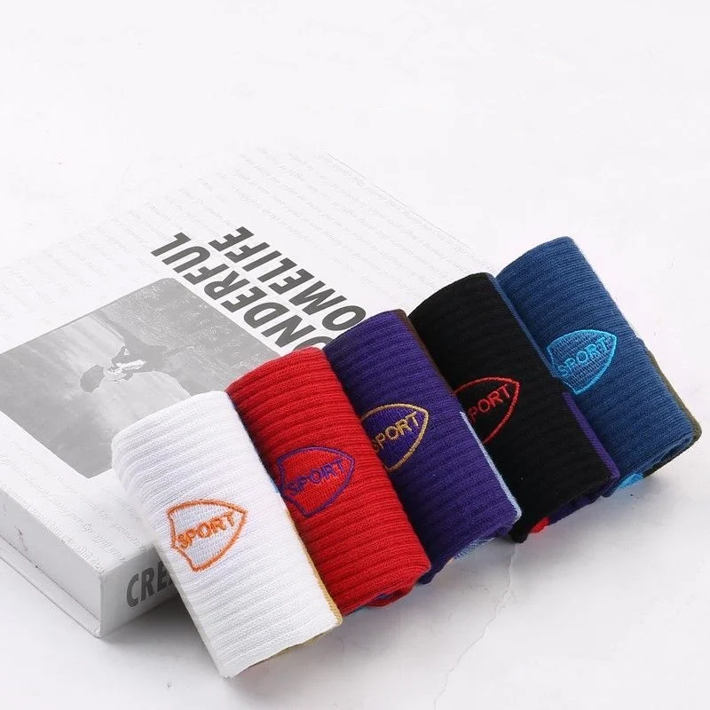 10 pares de calcetines deportivos antiolor para hombre, calcetines deportivos a media pantorrilla, primavera, verano, cuatro estaciones, otoño e invierno, algodón, negocios para hombre